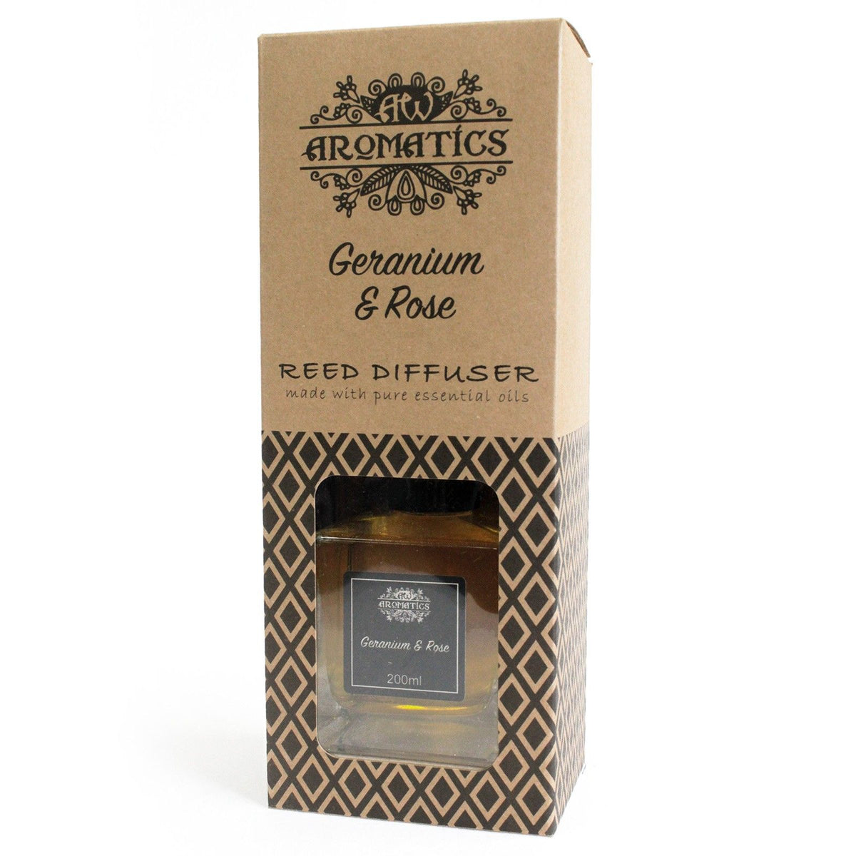 Diffuseur à bâtonnets aux huiles essentielles de géranium et de rose