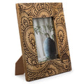 Grand cadre en bois de manguier (pour 13 x 18 cm) 28 x 23 x 2 cm - Bouddha noir