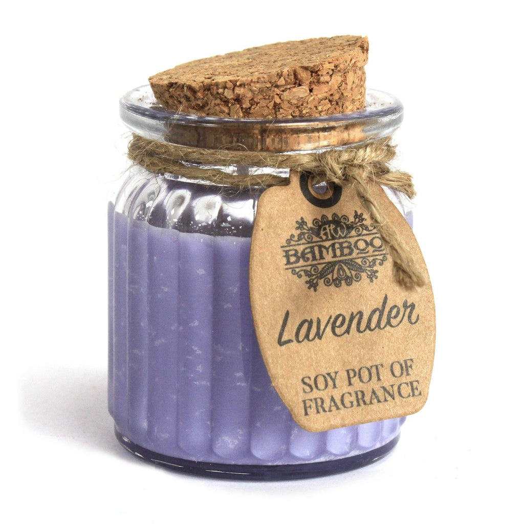Bougie en pot à la cire de soja - Lavande