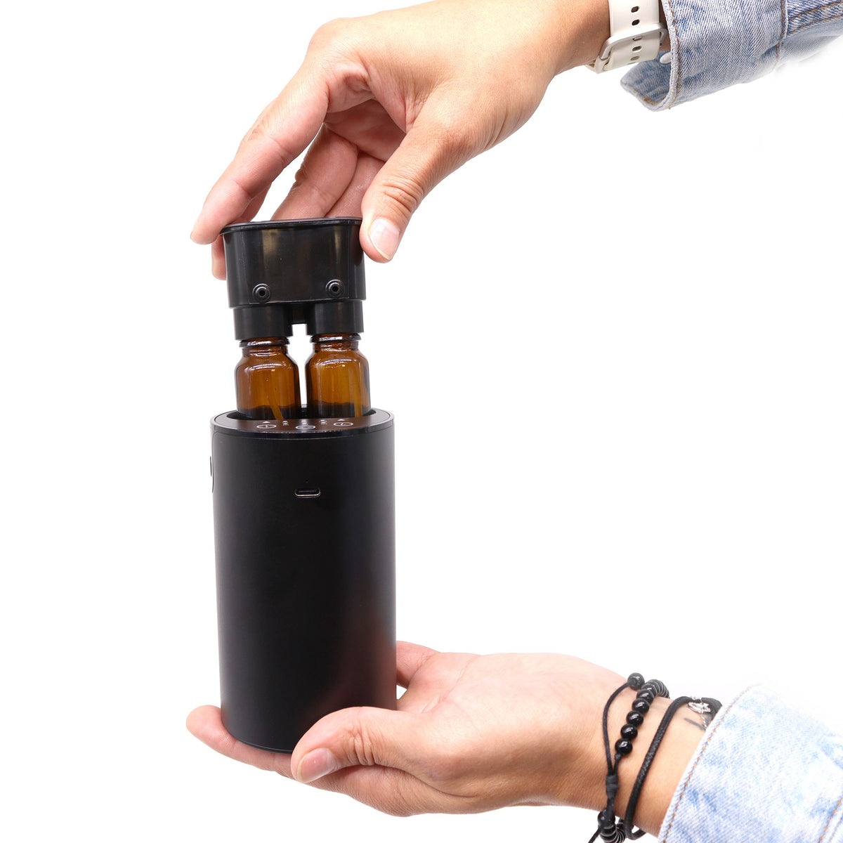 Nébuliseur d'huiles essentielles sans eau double (commutable) - USB vers C