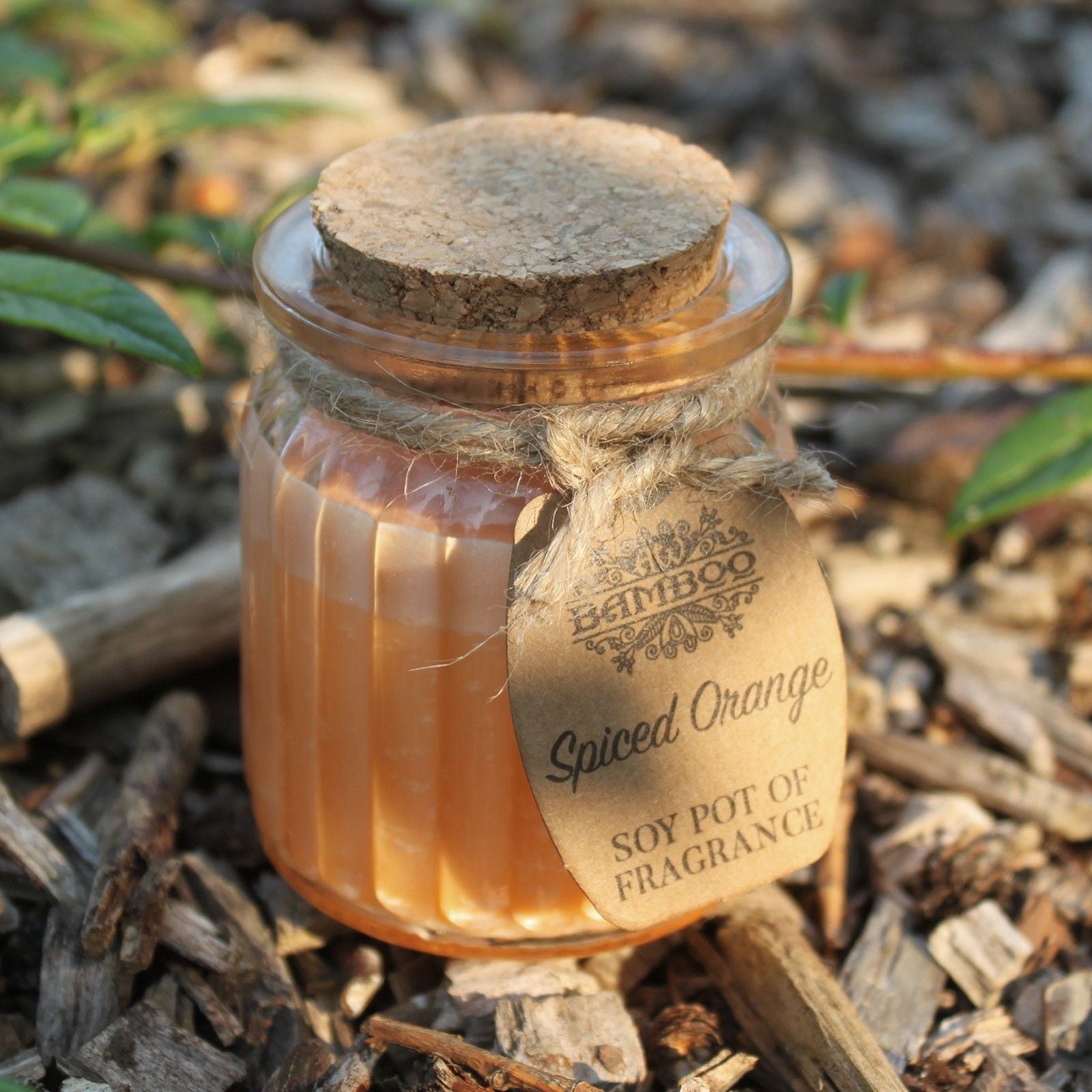 Bougie en pot à la cire de soja - Orange épicée