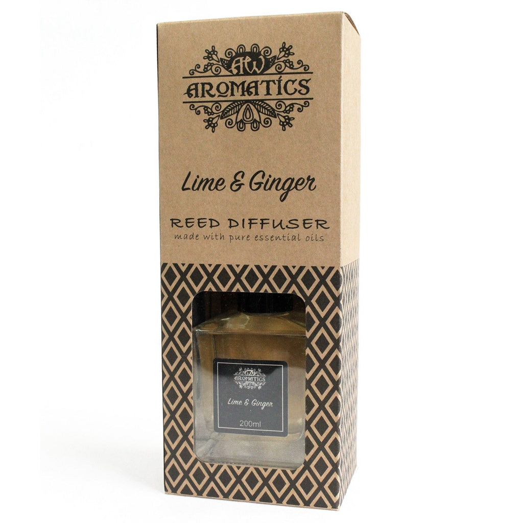 Diffuseur à bâtonnets aux huiles essentielles - Citron vert et gingembre
