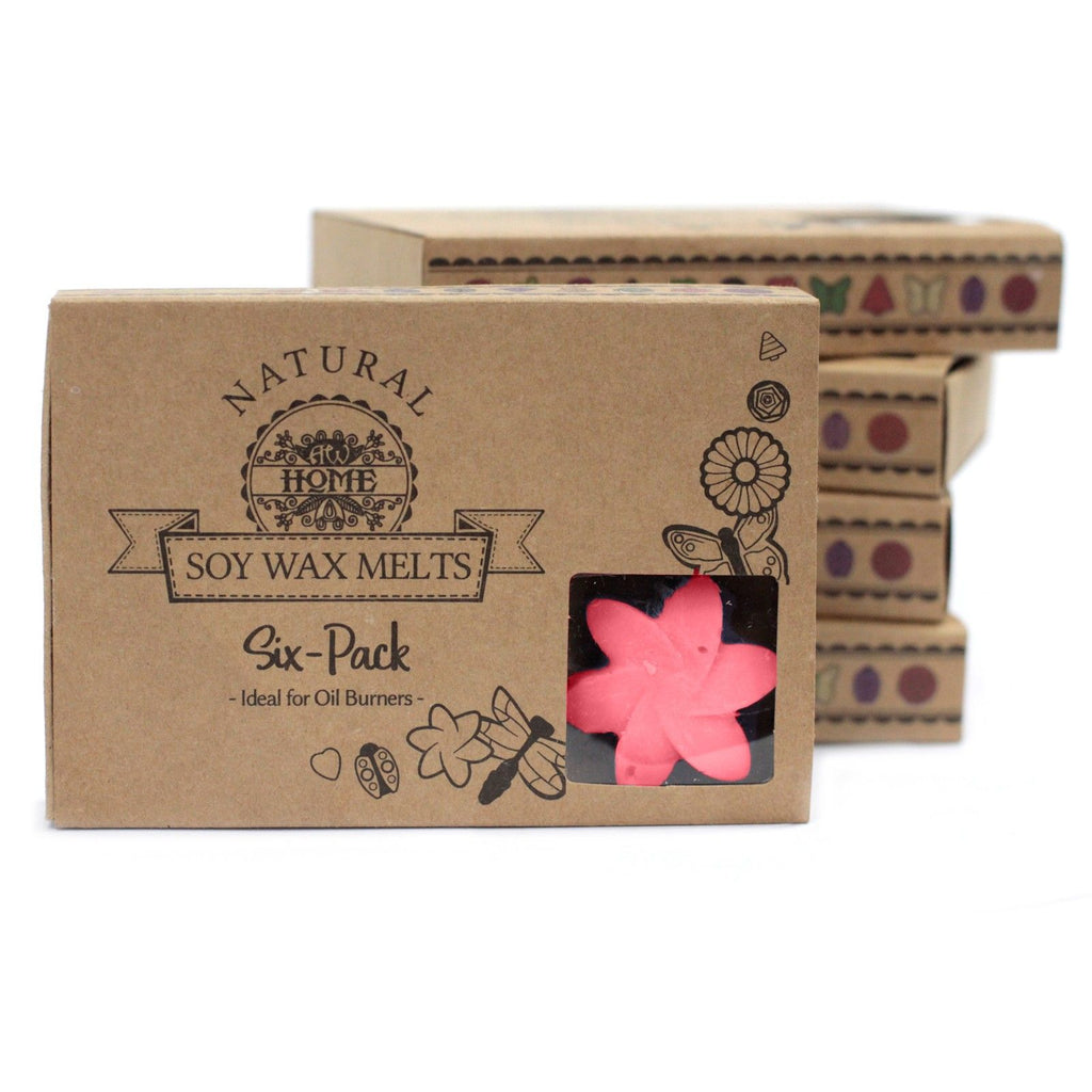 Boîte de 6 cires de soja - Rose classique