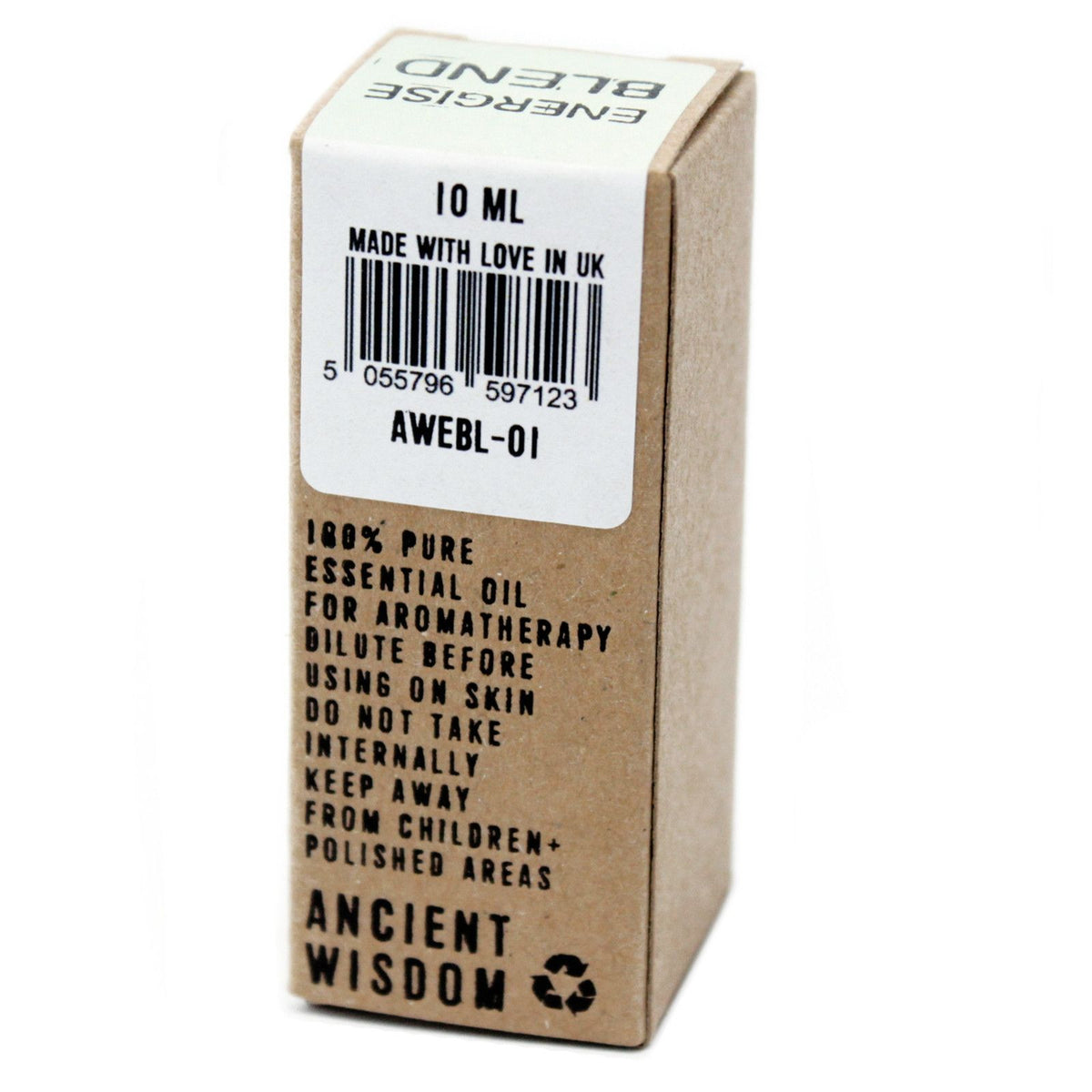 Mélange d'huiles essentielles 10 ml - Boîte - Énergisant