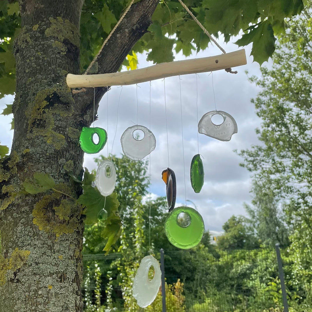 Carillon éolien en verre recyclé - Assortiment