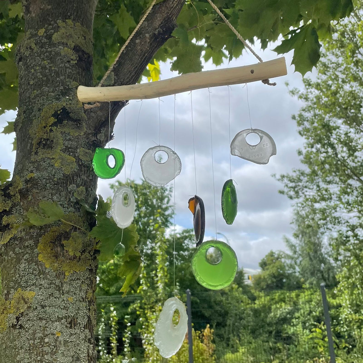Carillon éolien en verre recyclé - Assortiment