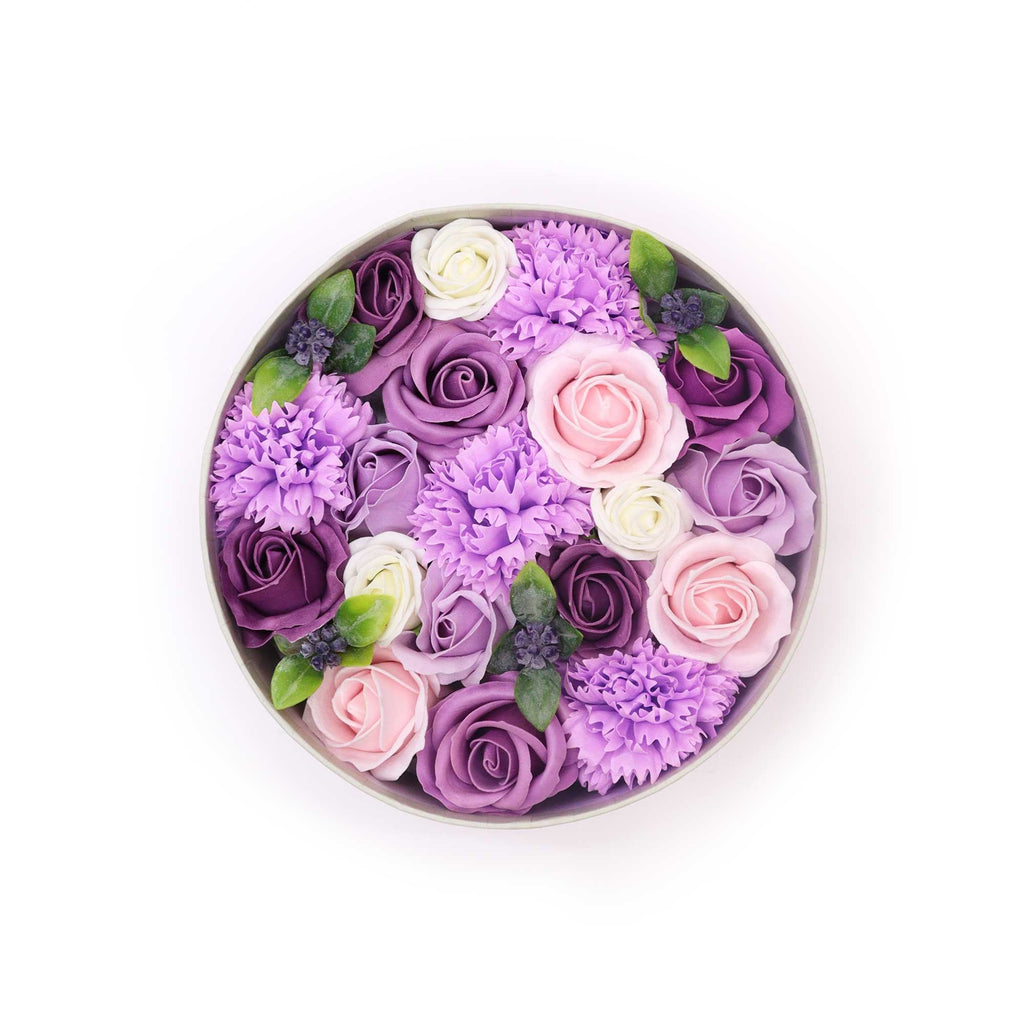 Boîte ronde - Rose, Lavande et Œillet