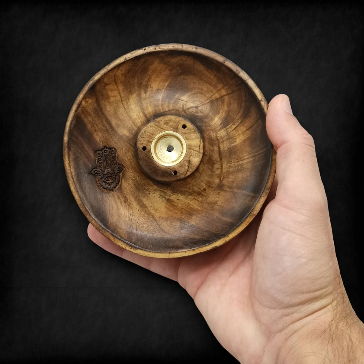 Disque porte-encens pour cônes et bâtonnets - Hamsa
