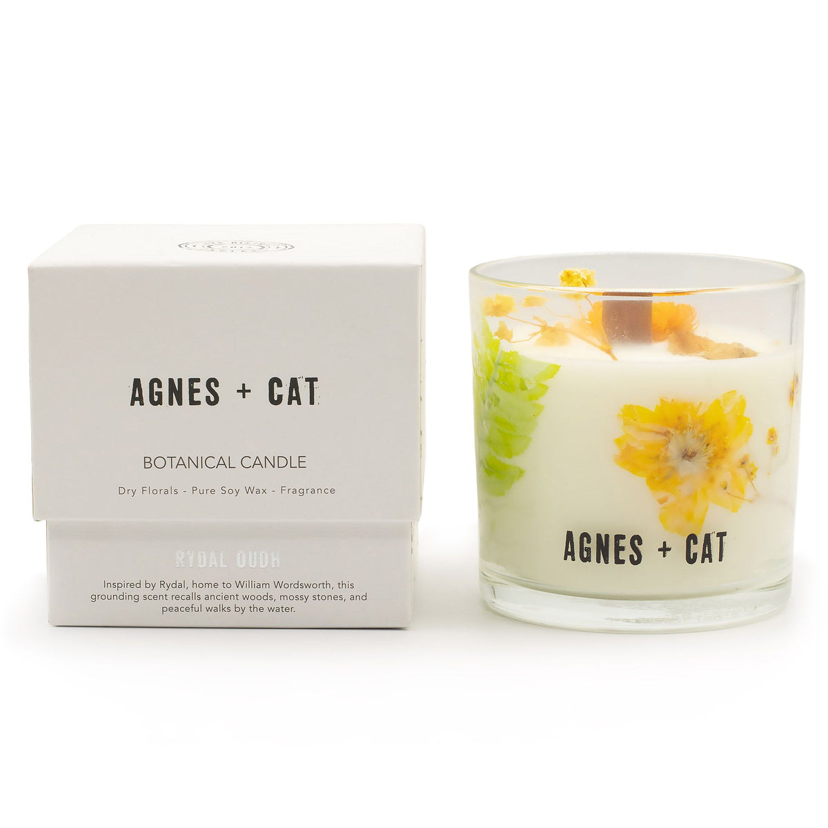 Bougie botanique en cire de soja – Rydal Oudh – Agnes + Cat