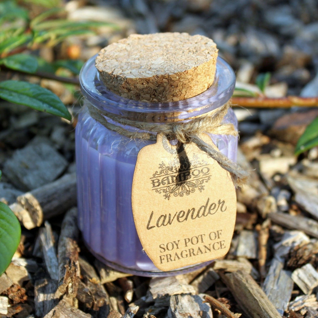 Bougie en pot à la cire de soja - Lavande