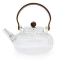 Théière en verre avec infuseur - Perle cannelée transparente - 850 ml