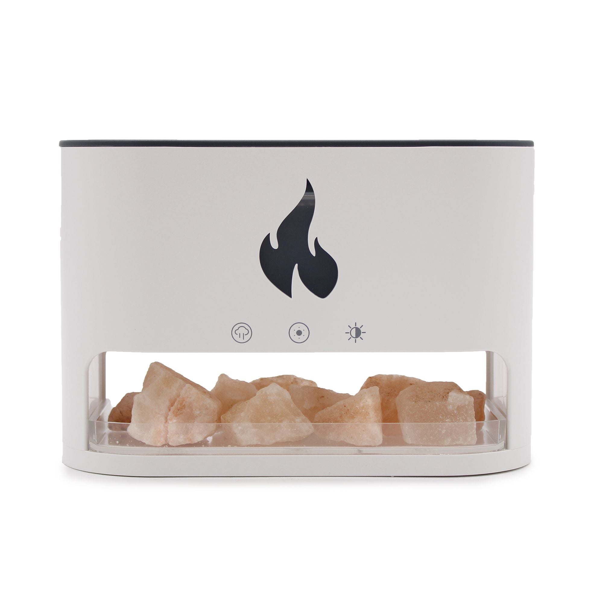 Diffuseur d'arômes Blaze - Chambre de sel de l'Himalaya - USB-C - Effet flamme (sel inclus)