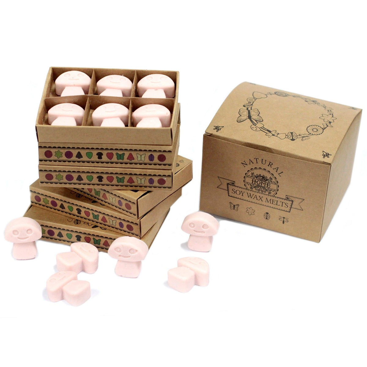 Boîte de 6 cires de soja - Bois de santal