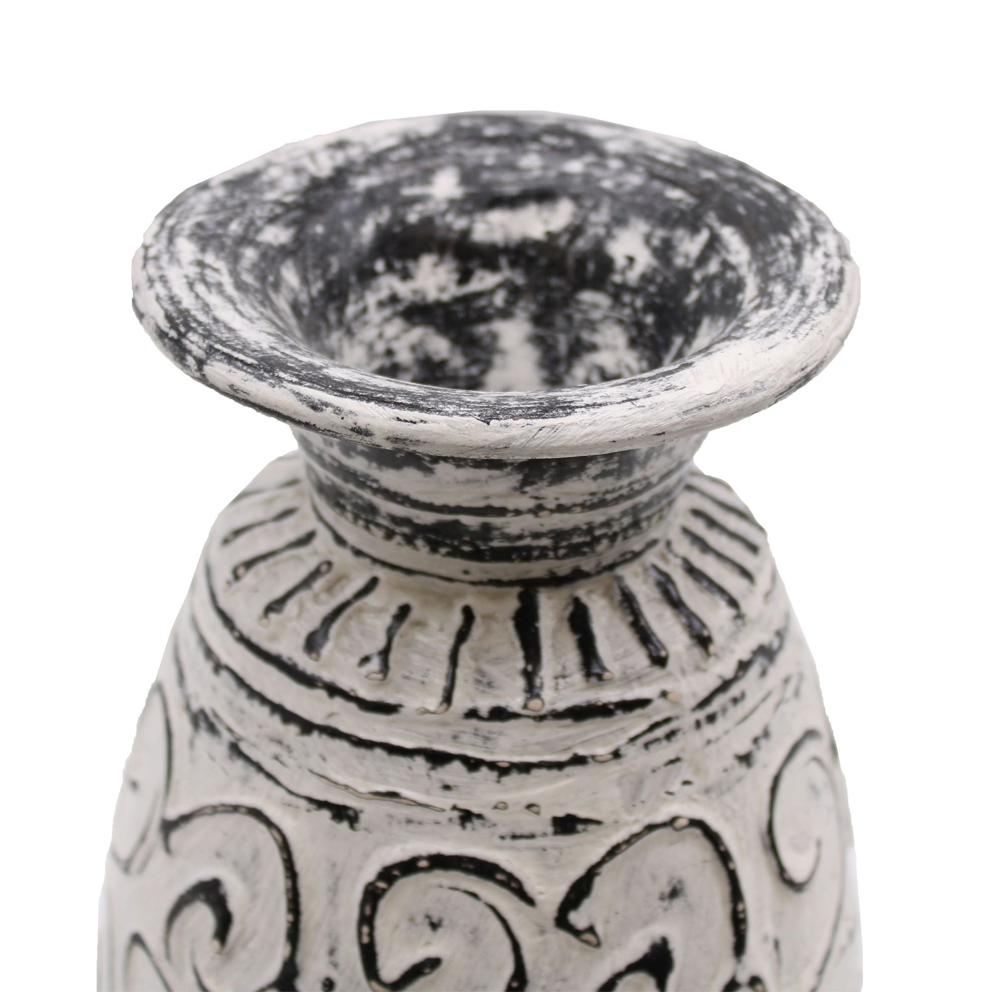 Vase en céramique à motif tourbillonnant - Crème