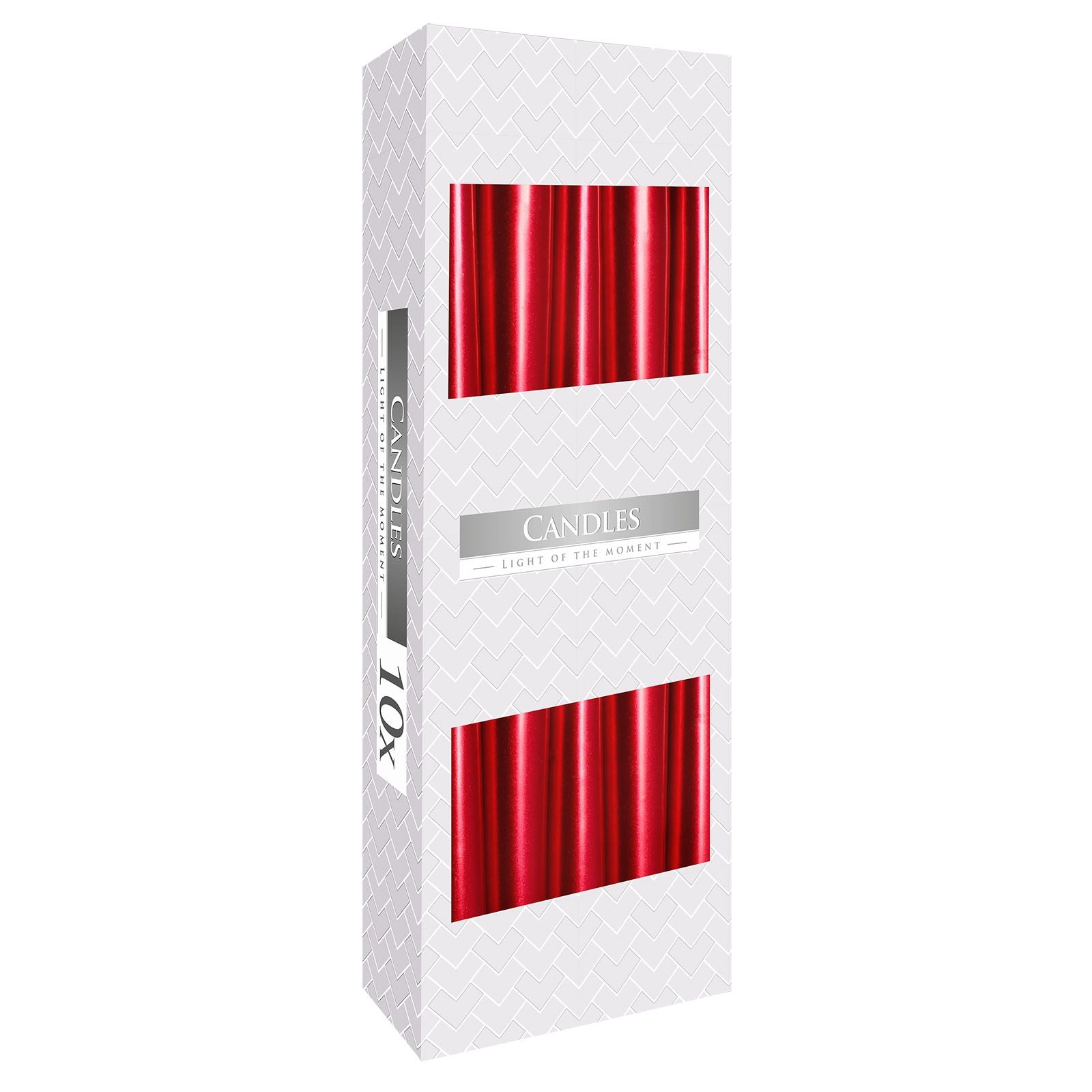 Bougies coniques - Rouge métallique