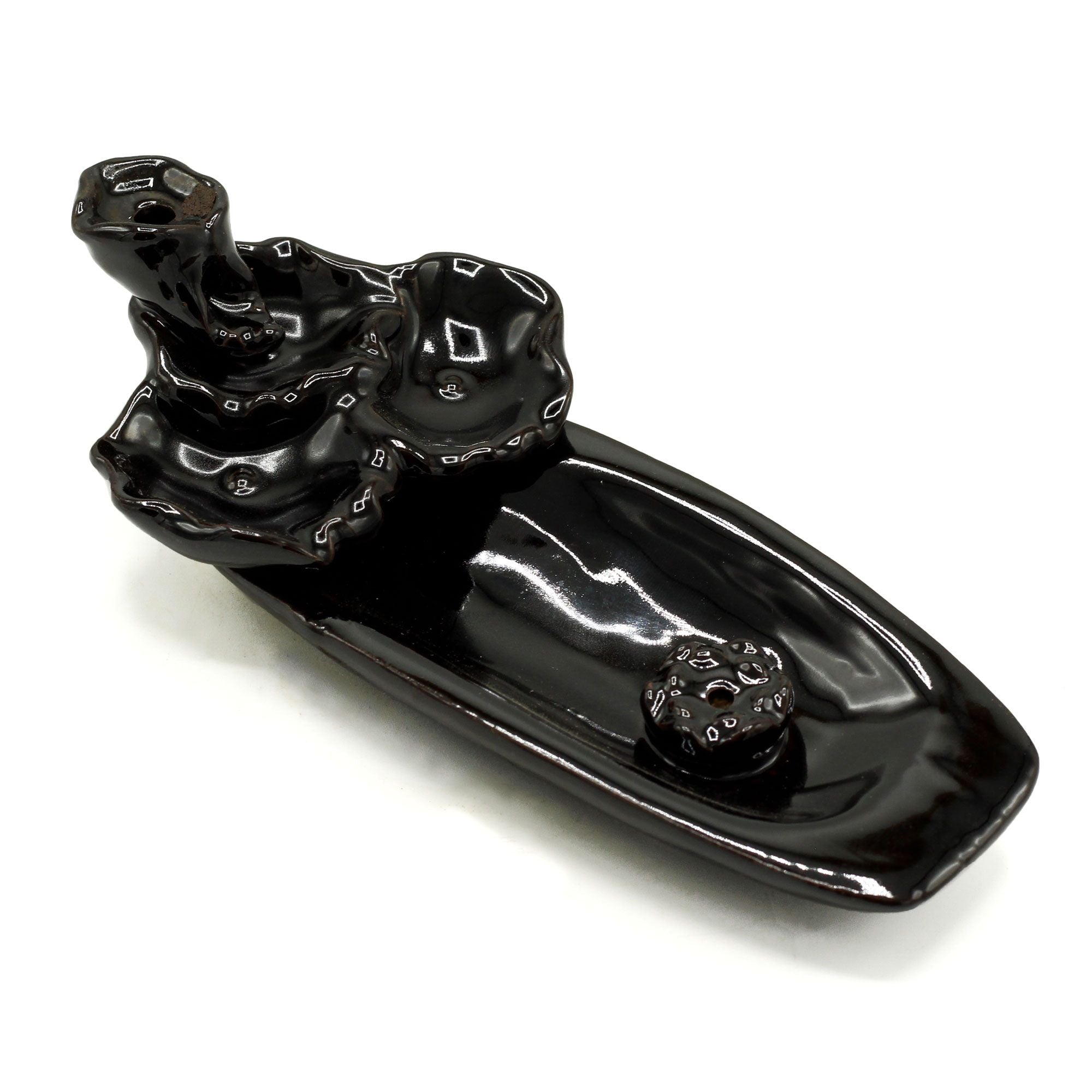 Brûleur d'encens à reflux inversé - Porte-encens et bassin Lotus