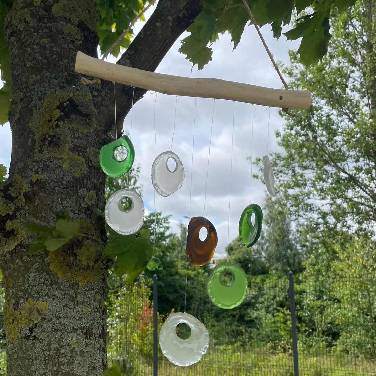 Carillon éolien en verre recyclé - Assortiment