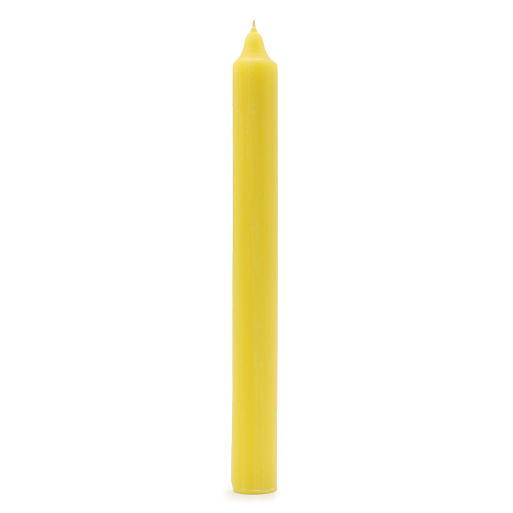 Bougies en vrac de couleur unie - Citron rustique - Lot de 10