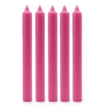 Bougies en vrac de couleur unie - Rose foncé rustique - Lot de 10