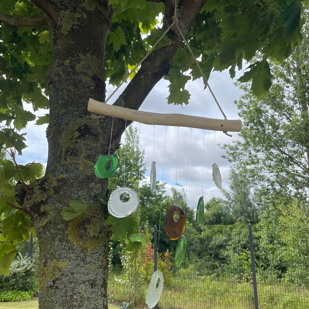 Carillon éolien en verre recyclé - Assortiment