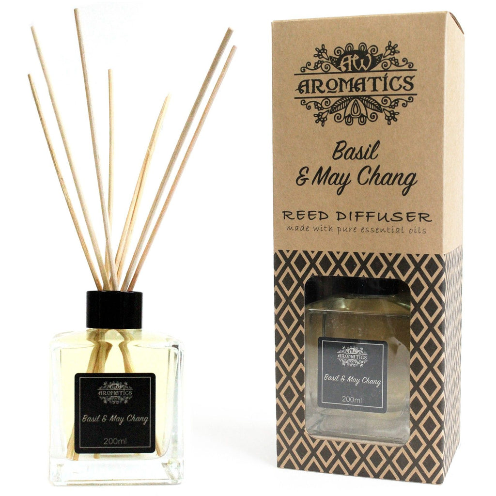 Diffuseur à bâtonnets avec huiles essentielles - Basilic et Maychang