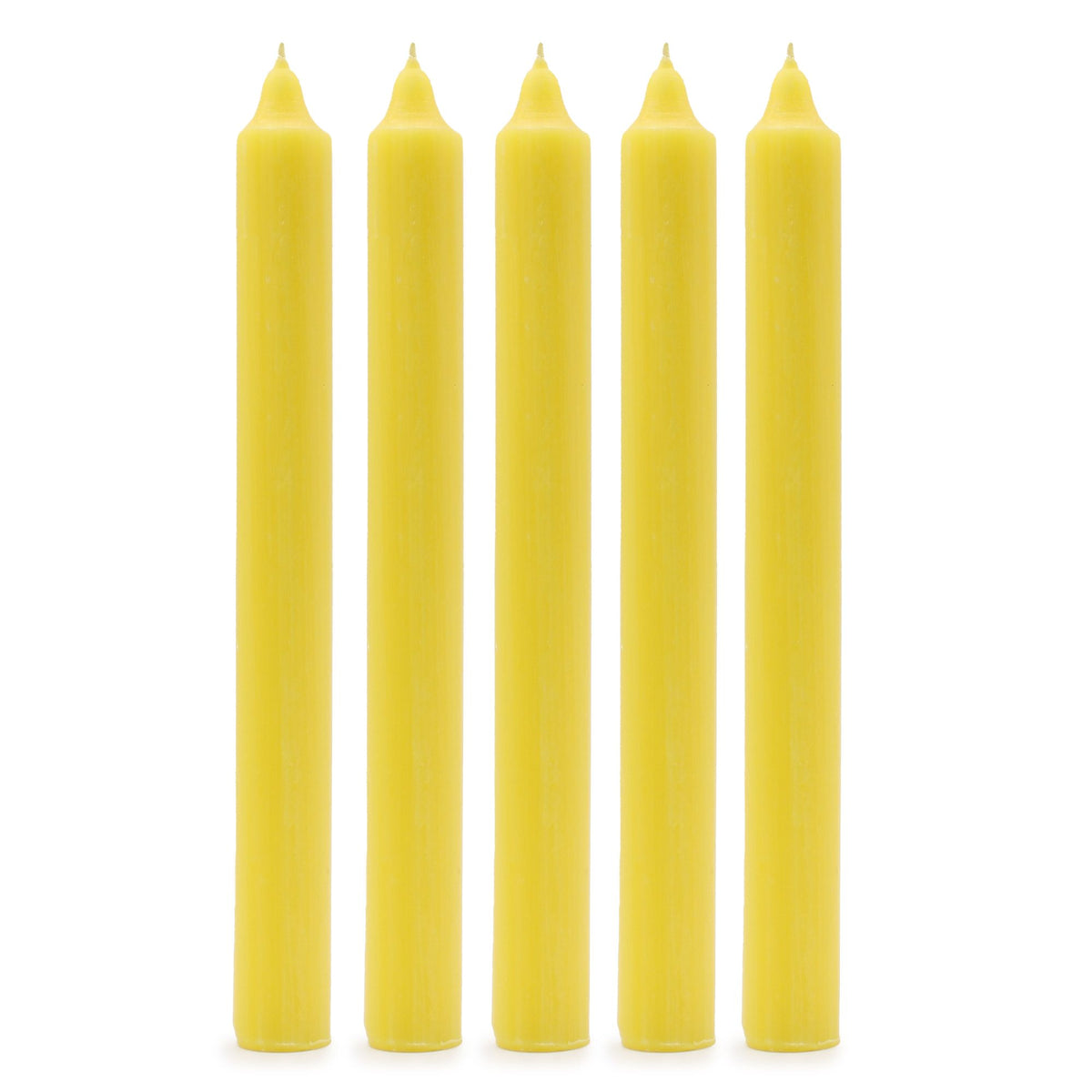 Bougies en vrac de couleur unie - Citron rustique - Lot de 10