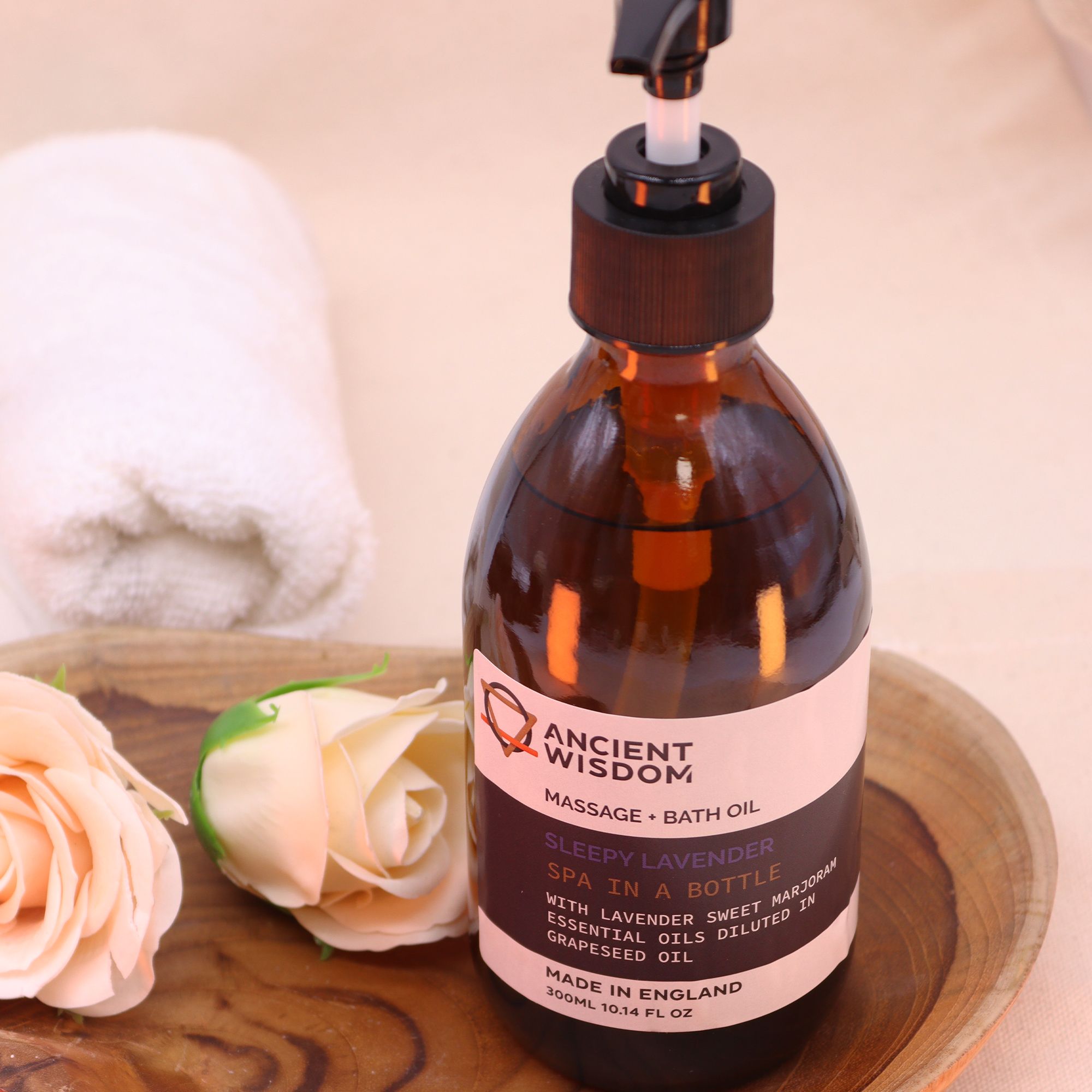 Huile de massage et de bain aromathérapeutique - Lavande apaisante 300 ml