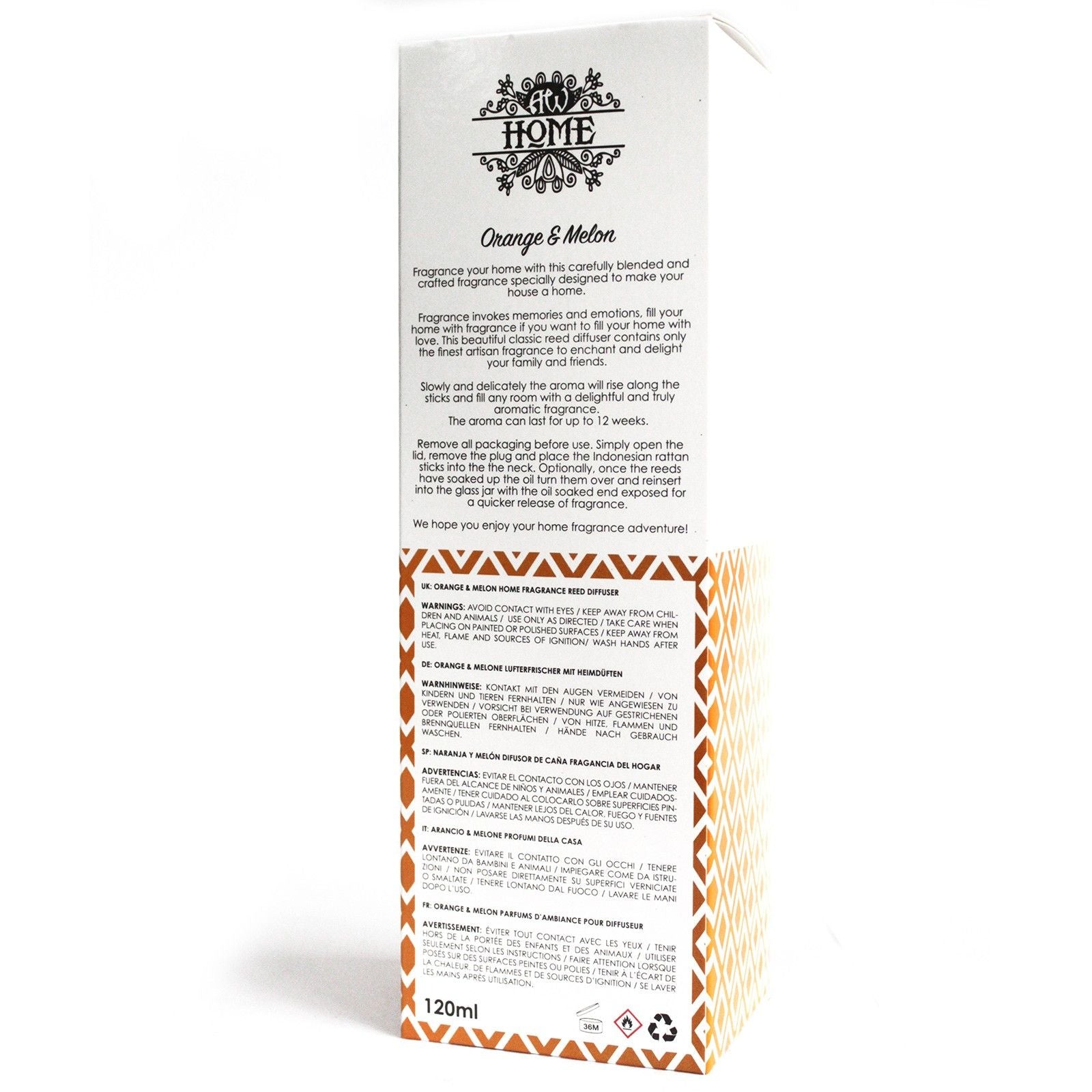 Diffuseur aromatique 120 ml - orange et melon