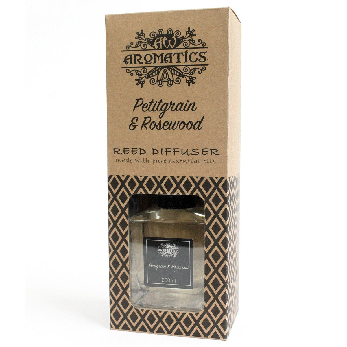 Diffuseur à bâtonnets aux huiles essentielles - Petitgrain et bois de rose