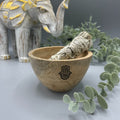 Bol en bois pour offrandes et rituels - Hamsa - 11 x 7 cm