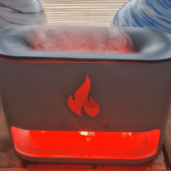 Diffuseur d'arômes Blaze - Chambre de sel de l'Himalaya - USB-C - Effet flamme (sel inclus)