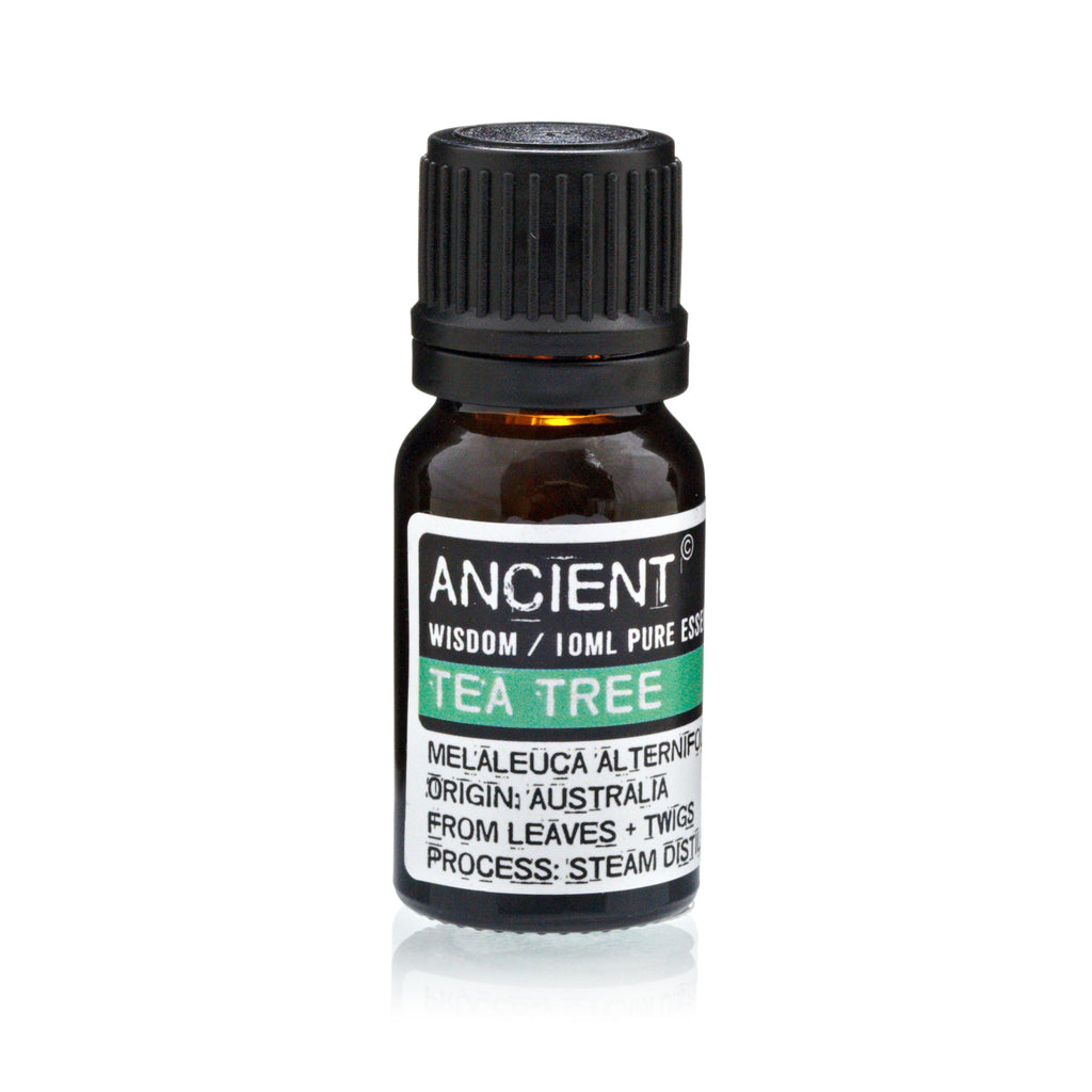 Coffret d'huiles essentielles de lavande, d'arbre à thé et de romarin, 10 ml chacune.