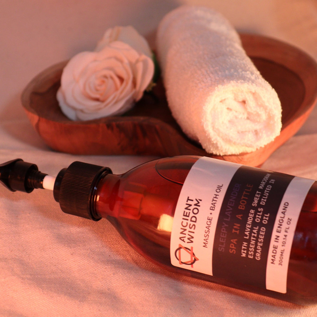 Huile de massage et de bain aromathérapeutique - Lavande apaisante 300 ml