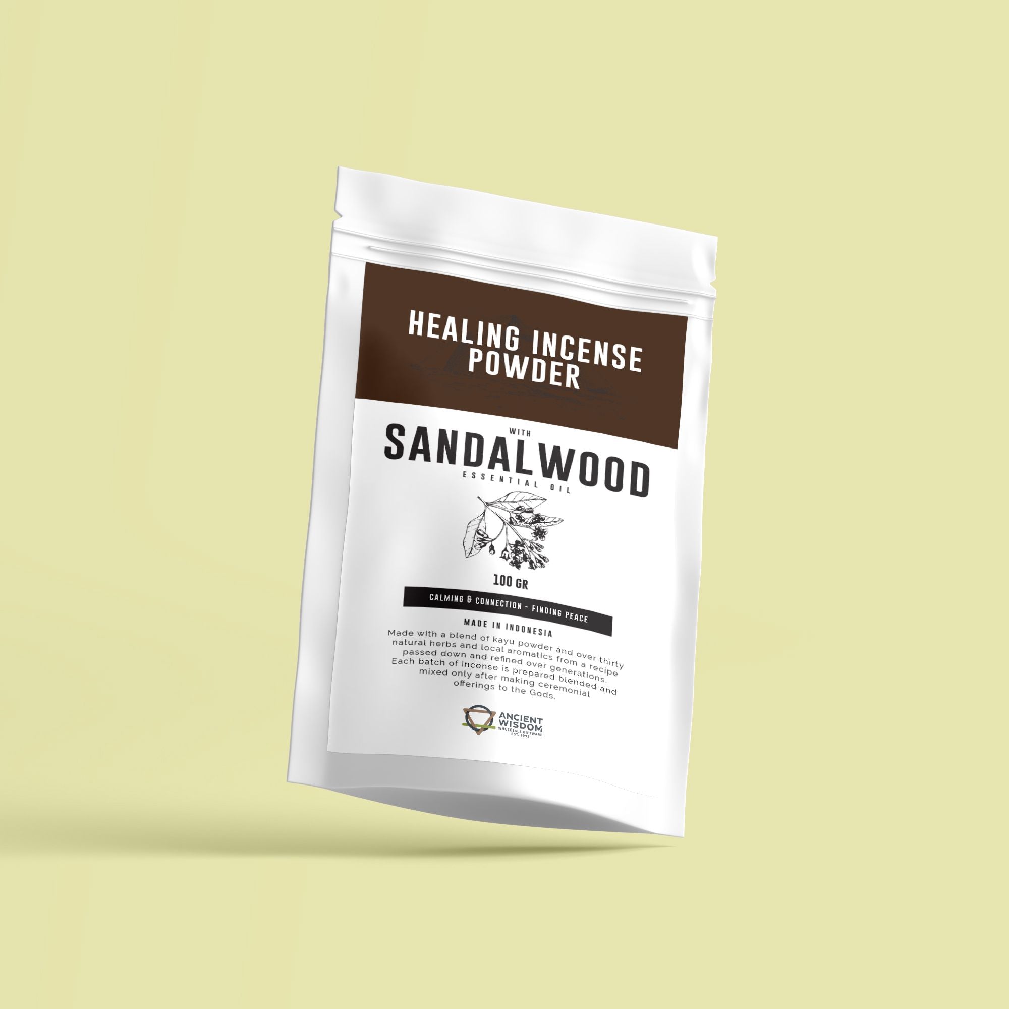 Encens en poudre aux vertus curatives - Bois de santal 100 g