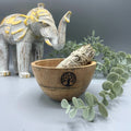 Bol en bois pour offrandes et rituels - Arbre de Vie - 11 x 7 cm