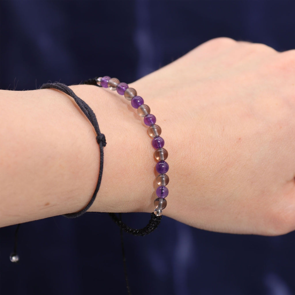 Bougie en cristal du zodiaque avec bracelet en pierre précieuse - Capricorne