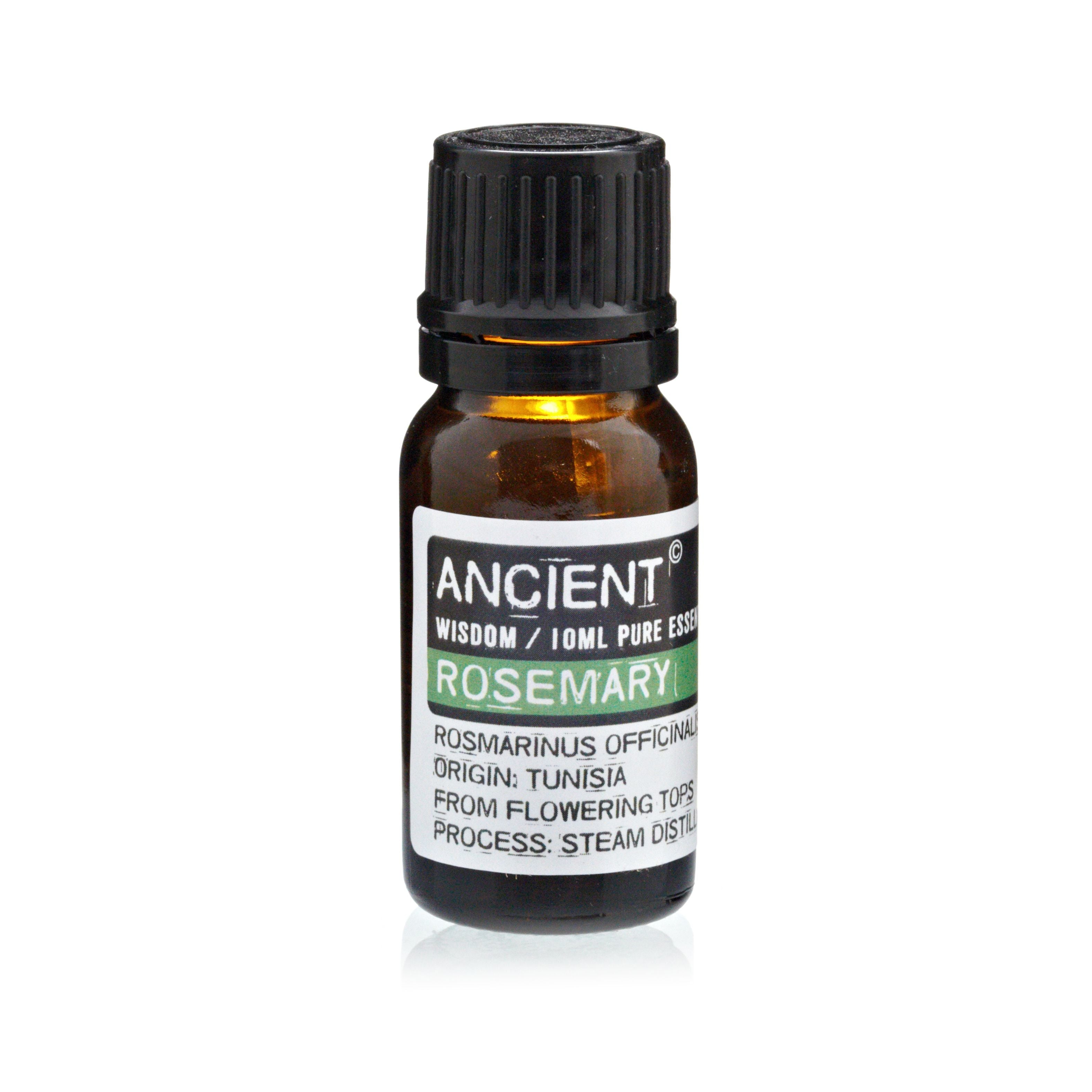 Coffret d'huiles essentielles de lavande, d'arbre à thé et de romarin, 10 ml chacune.