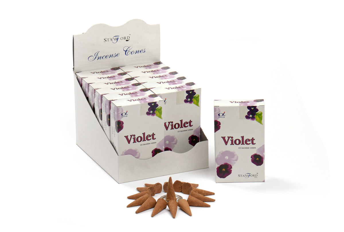cônes d'encens violets