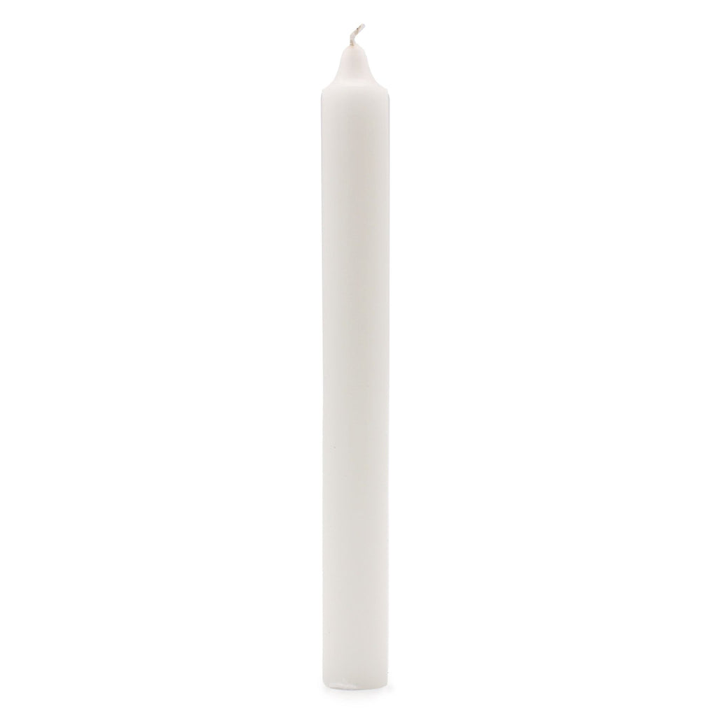 Bougies en vrac de couleur unie - Blanc rustique - Lot de 10