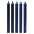 Bougies en vrac de couleur unie – Bleu marine rustique – Lot de 10