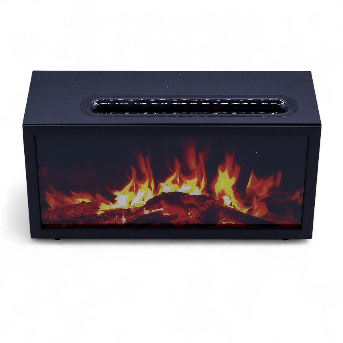 Diffuseur d'arômes avec effet flamme et chants d'oiseaux - USB noir - Couleurs changeantes
