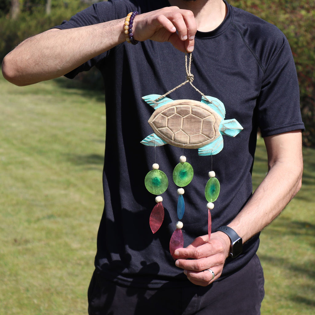 Sculpture de tortue dans Aqua et Drop