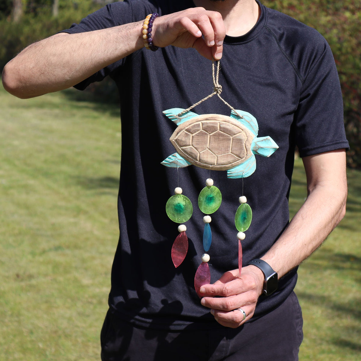 Sculpture de tortue dans Aqua et Drop
