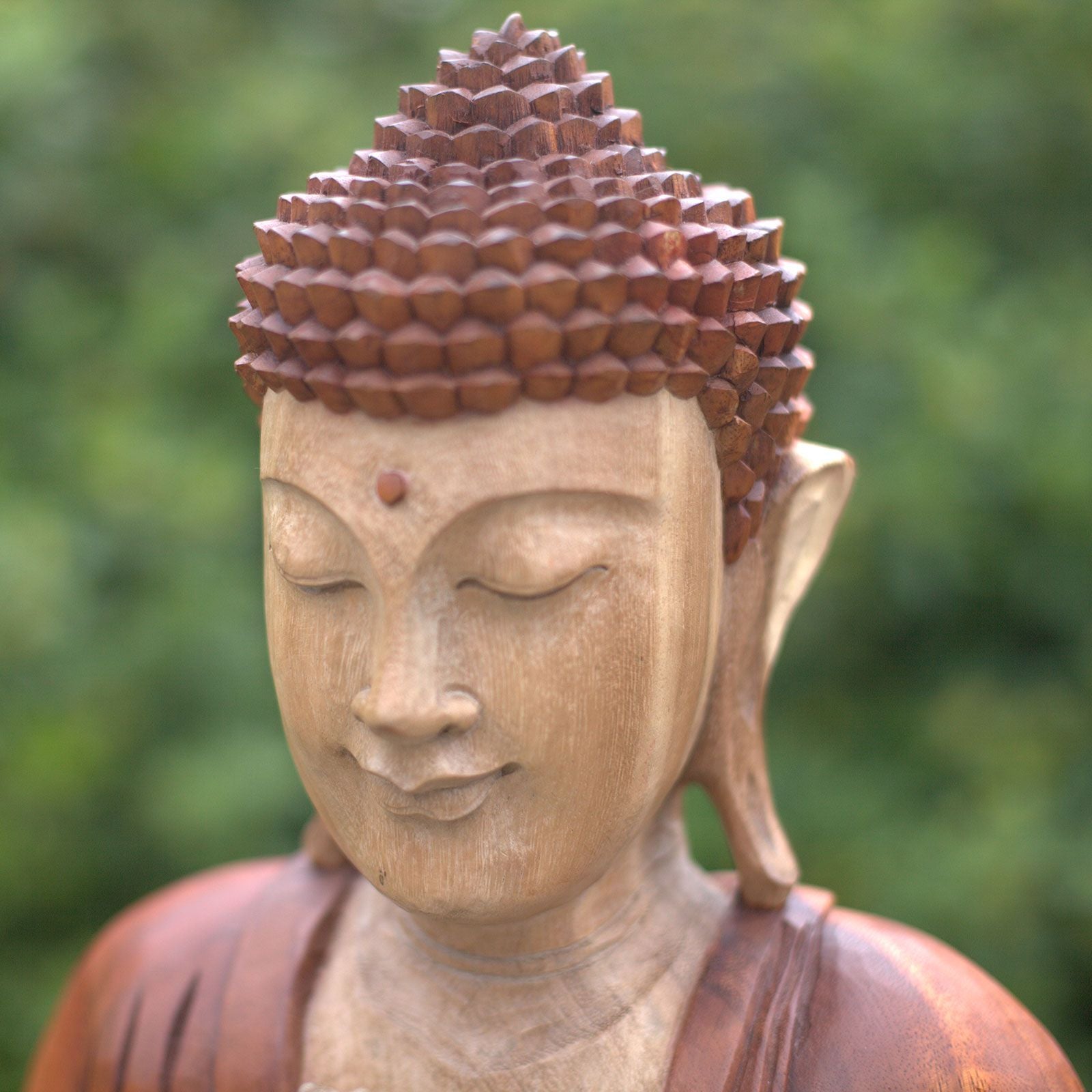 Statue de Bouddha sculptée à la main - 30 cm Bienvenue
