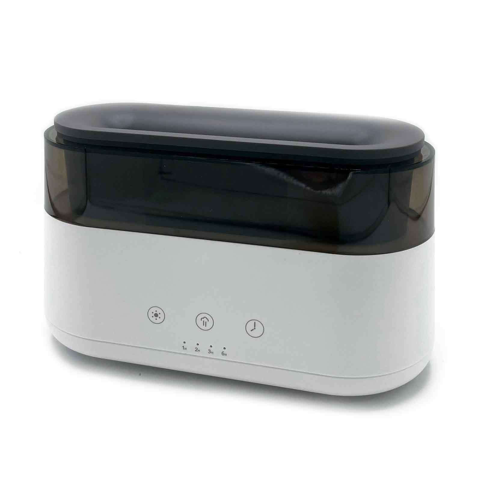 Diffuseur d'arômes moderne - Horloge LED - USB-C - Effet flamme