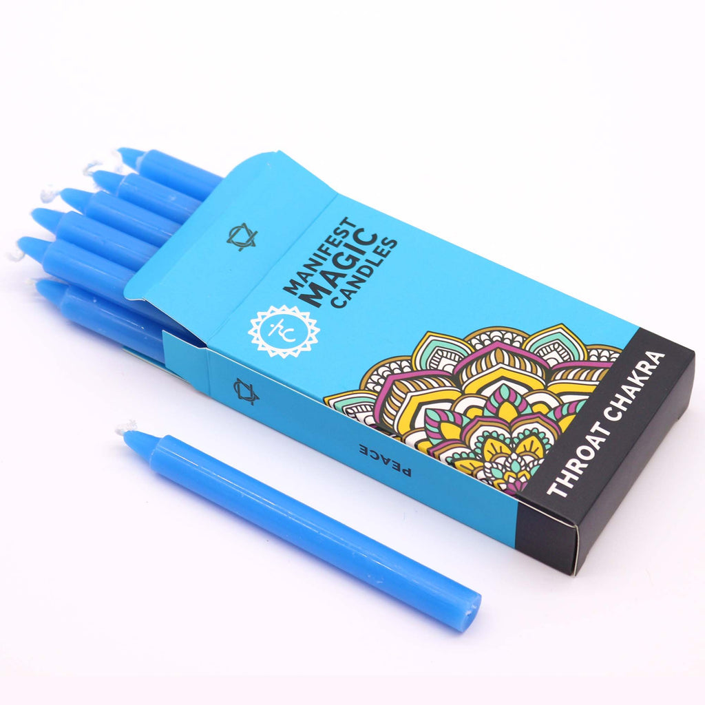 Bougies Manifest Magic (paquet de 12) - Bleues - Chakra de la gorge