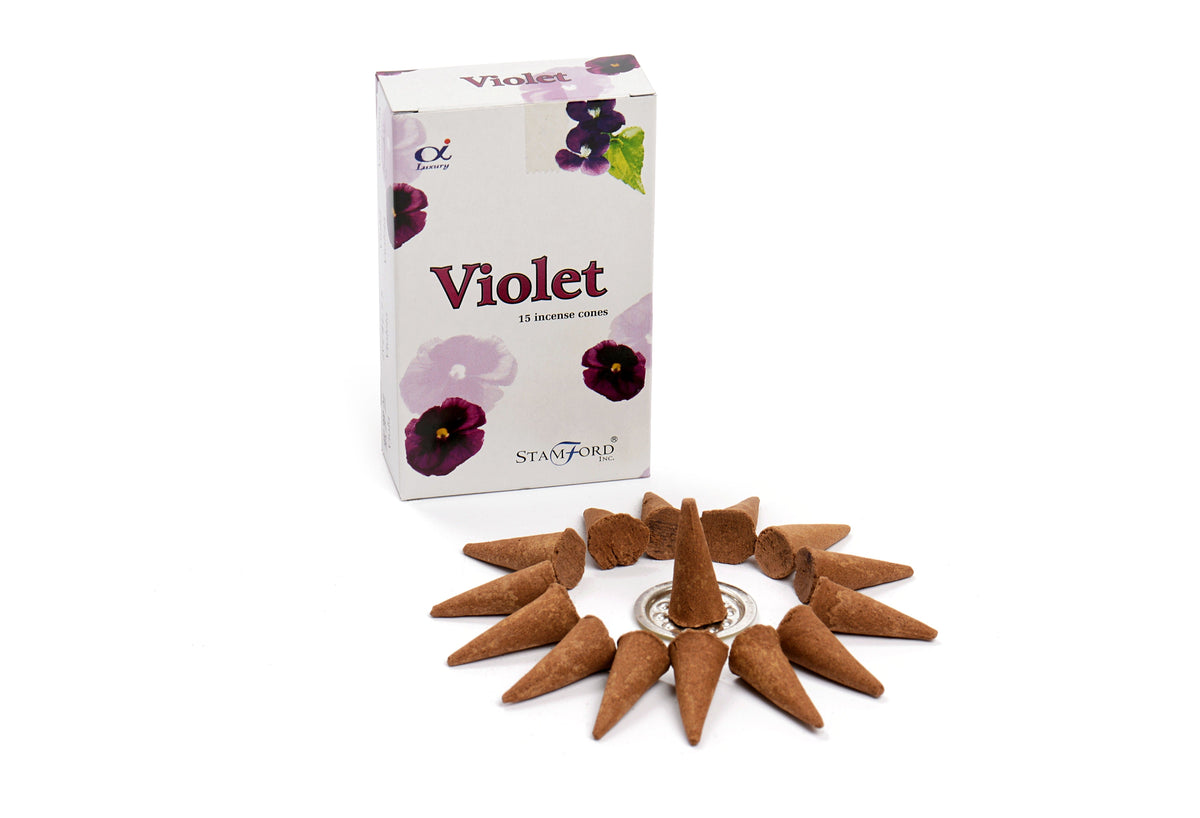 cônes d'encens violets