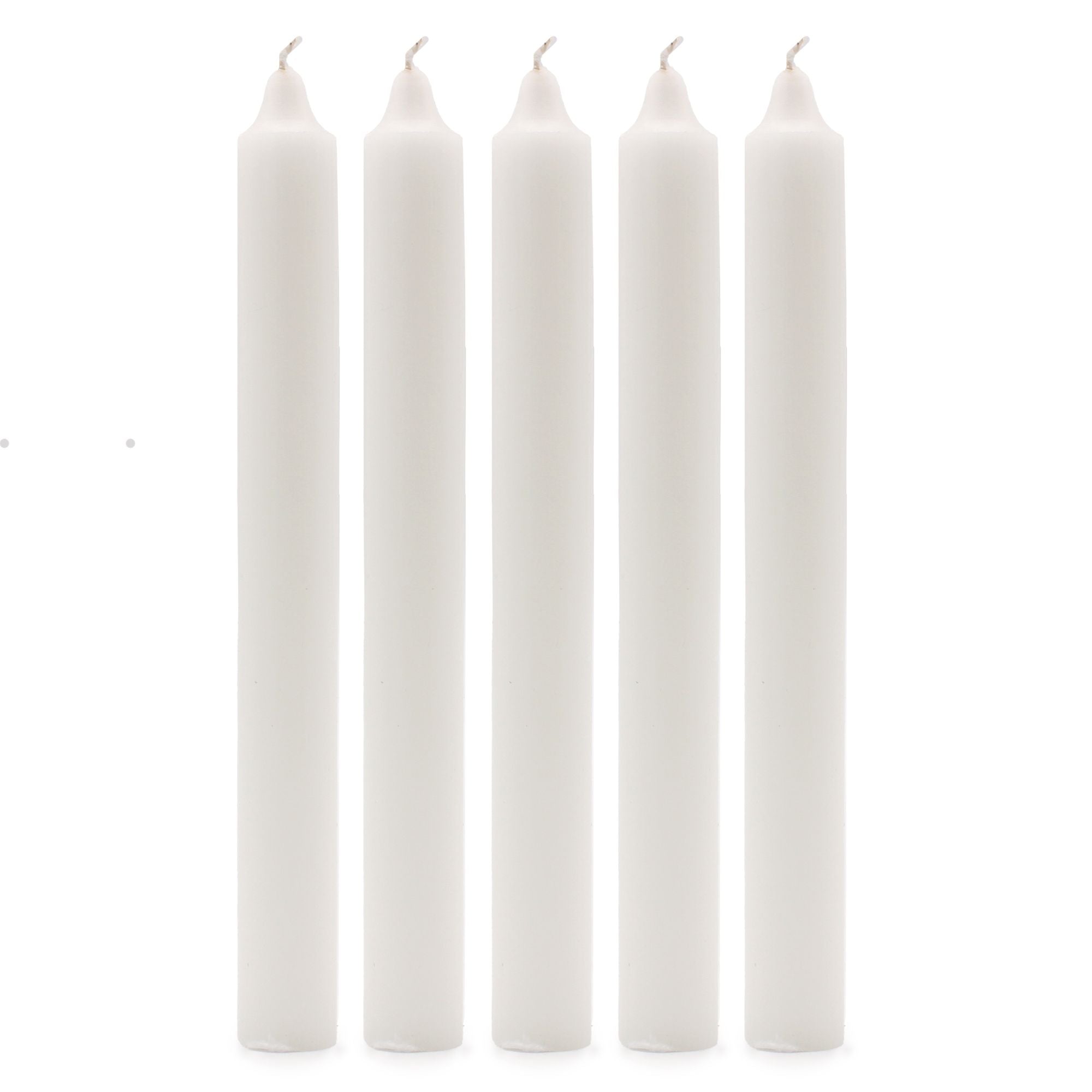 Bougies en vrac de couleur unie - Blanc rustique - Lot de 10