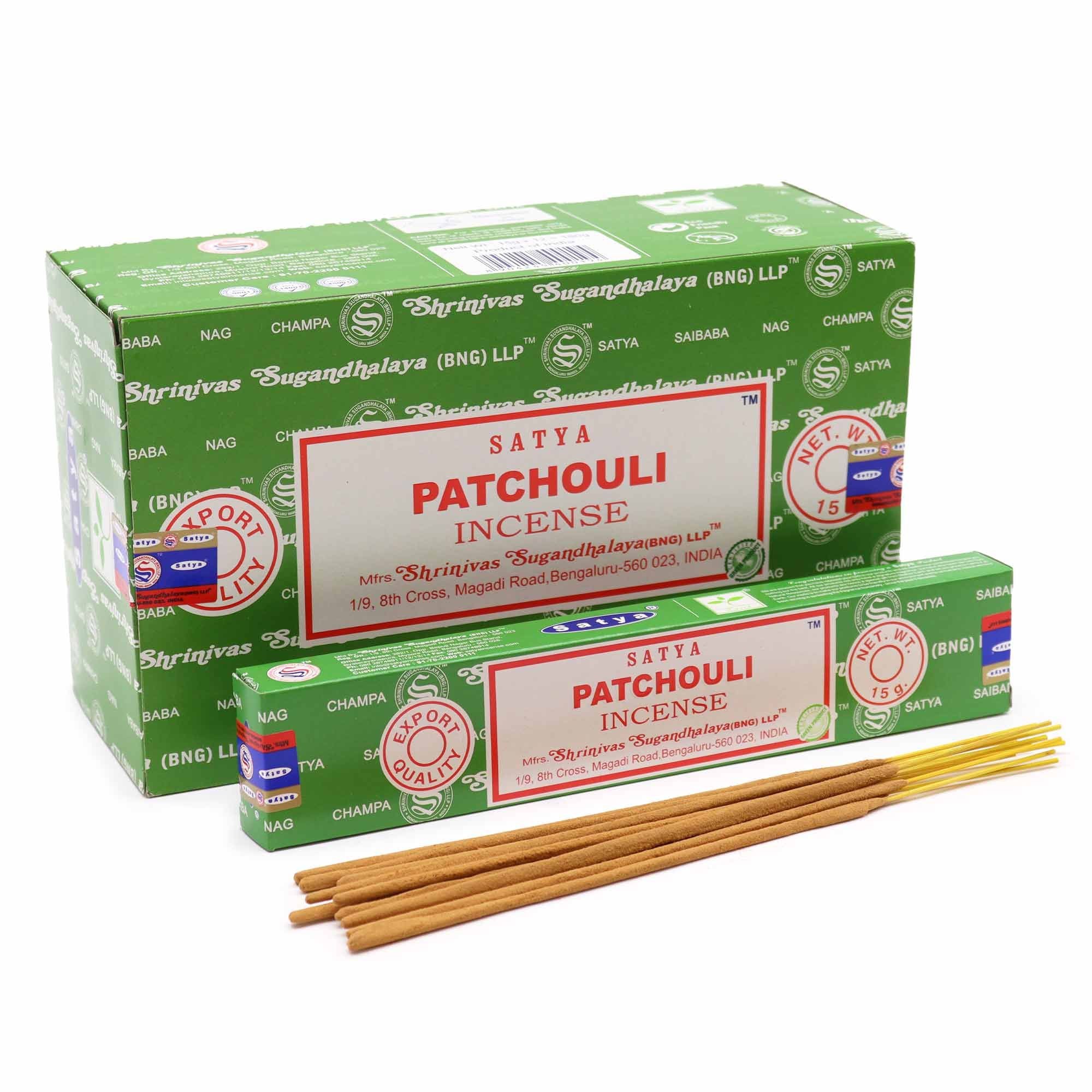 Bâtonnets d'encens Satya 15 g - Patchouli