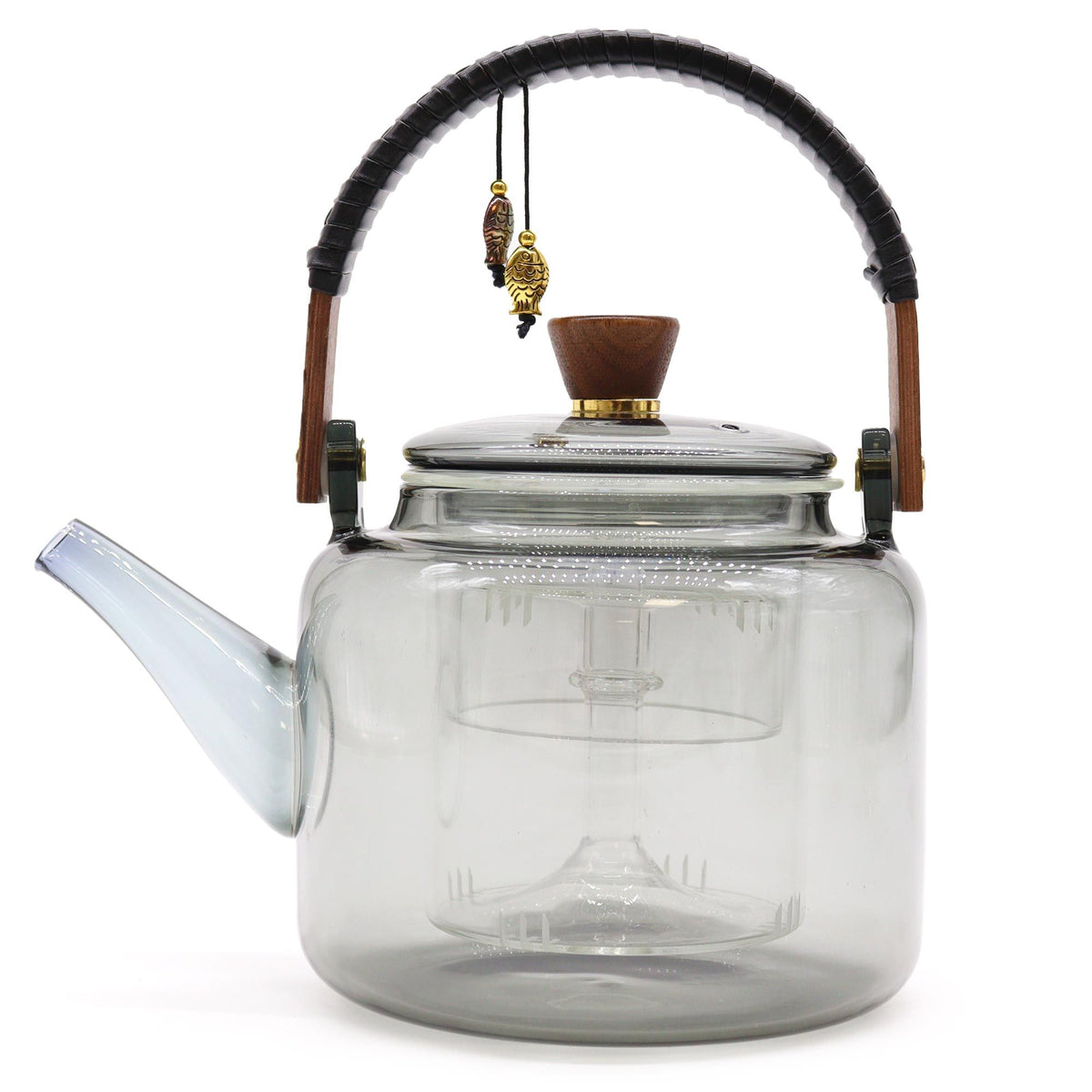 Théière en verre avec infuseur et système de vapeur au charbon actif - 1000 ml